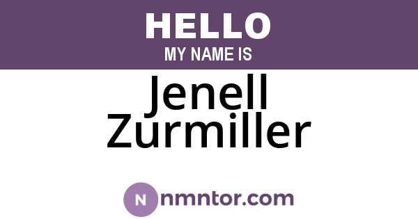 Jenell Zurmiller