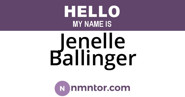 Jenelle Ballinger