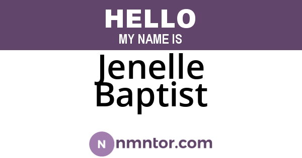 Jenelle Baptist
