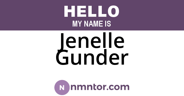 Jenelle Gunder