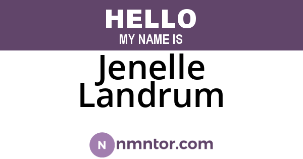 Jenelle Landrum