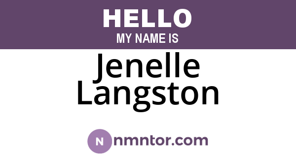 Jenelle Langston