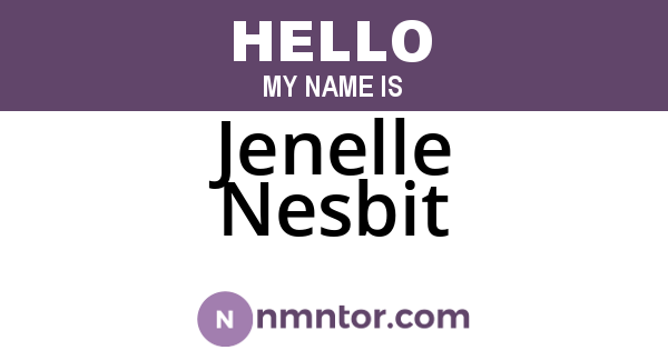 Jenelle Nesbit