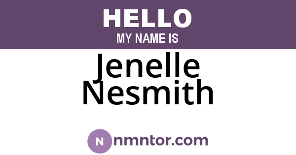 Jenelle Nesmith