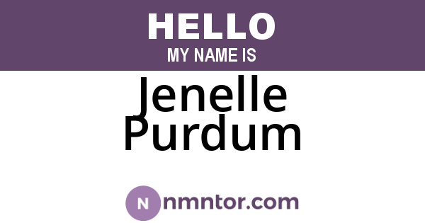 Jenelle Purdum