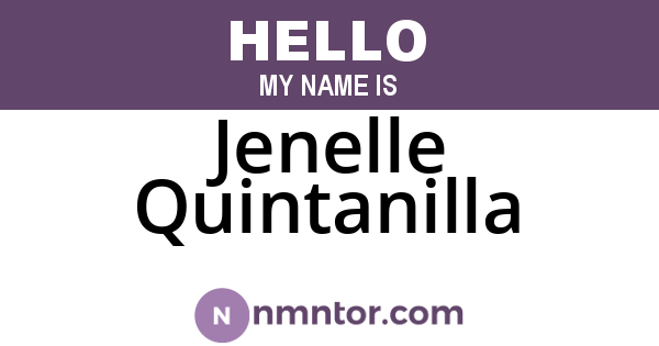 Jenelle Quintanilla