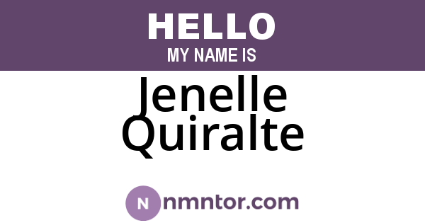 Jenelle Quiralte