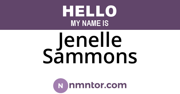 Jenelle Sammons