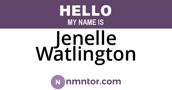 Jenelle Watlington