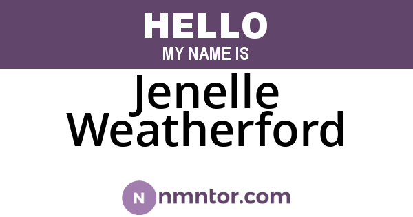 Jenelle Weatherford