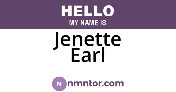 Jenette Earl