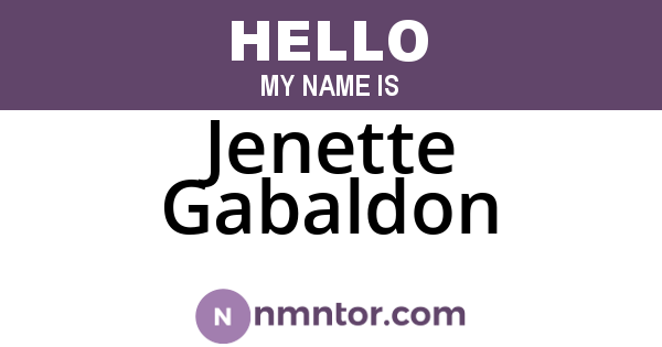 Jenette Gabaldon