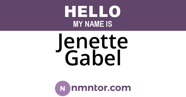 Jenette Gabel
