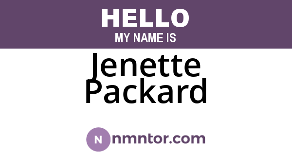 Jenette Packard