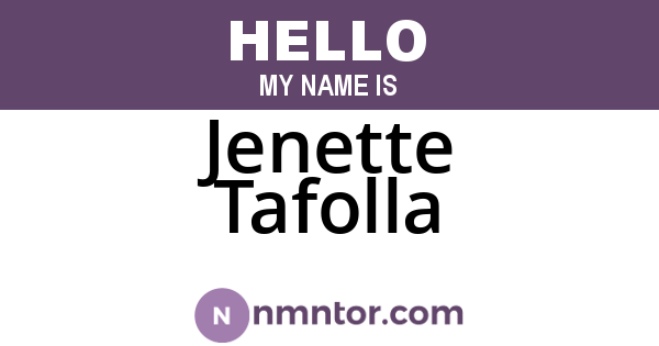 Jenette Tafolla