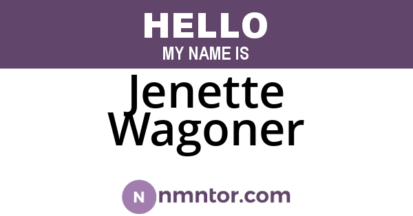 Jenette Wagoner