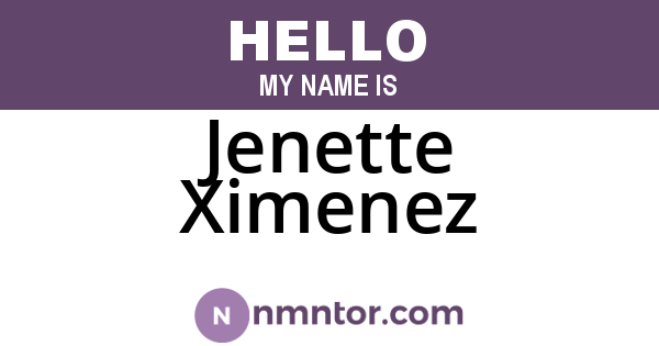 Jenette Ximenez