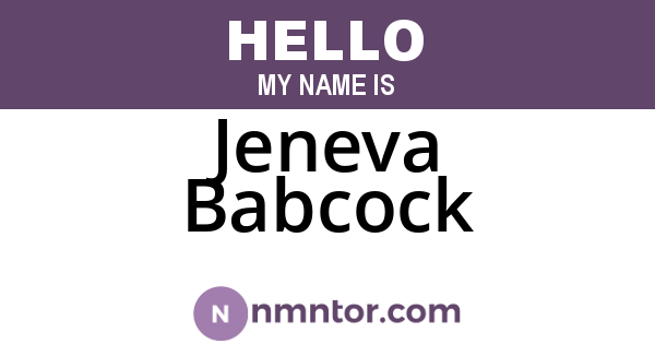 Jeneva Babcock