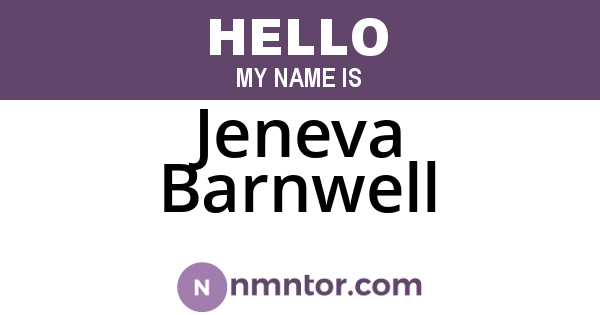 Jeneva Barnwell