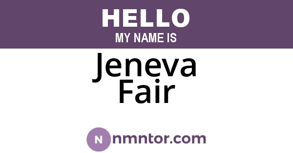 Jeneva Fair