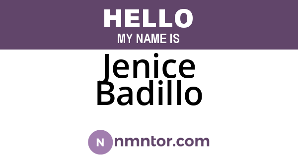 Jenice Badillo