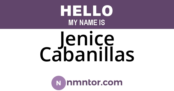 Jenice Cabanillas