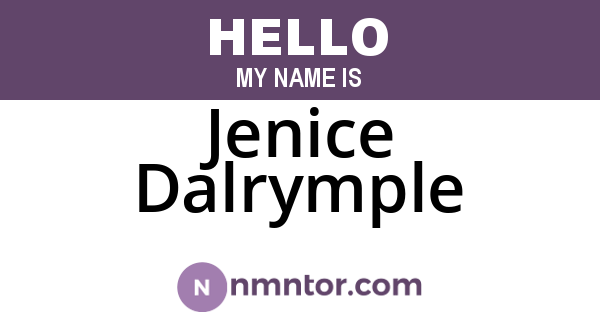 Jenice Dalrymple