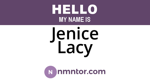 Jenice Lacy