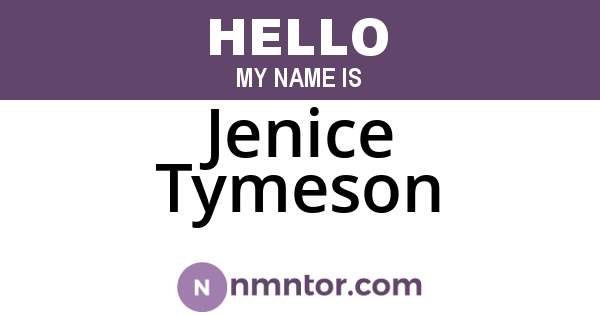 Jenice Tymeson