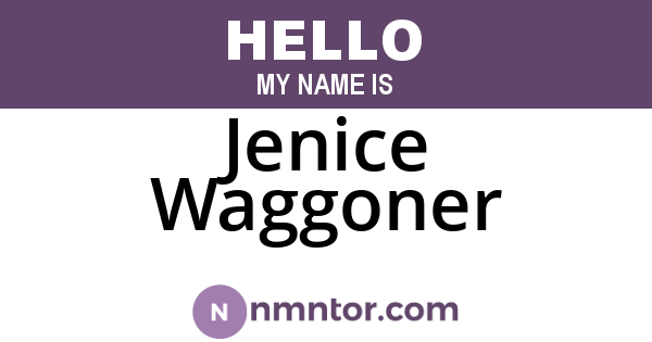Jenice Waggoner