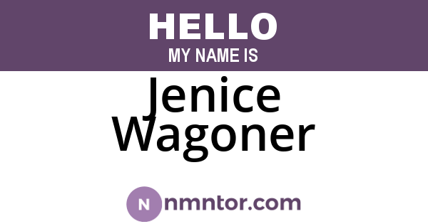 Jenice Wagoner