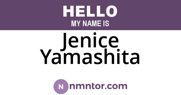 Jenice Yamashita