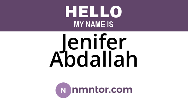 Jenifer Abdallah