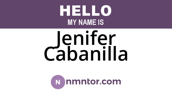 Jenifer Cabanilla