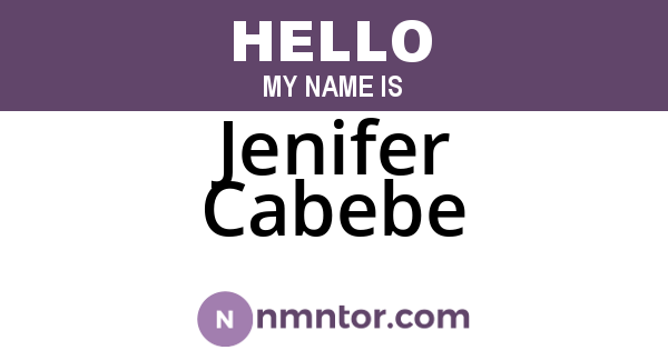 Jenifer Cabebe