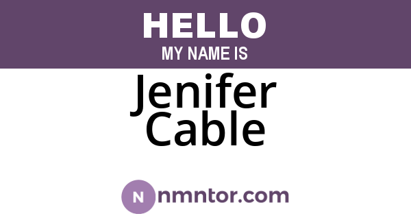 Jenifer Cable