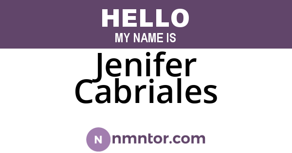 Jenifer Cabriales