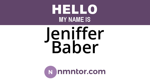 Jeniffer Baber