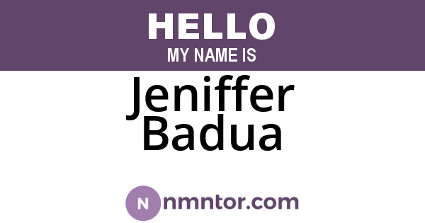 Jeniffer Badua