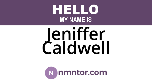 Jeniffer Caldwell