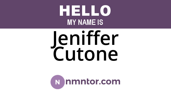 Jeniffer Cutone