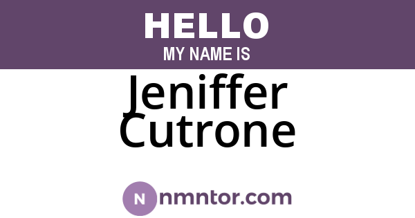 Jeniffer Cutrone