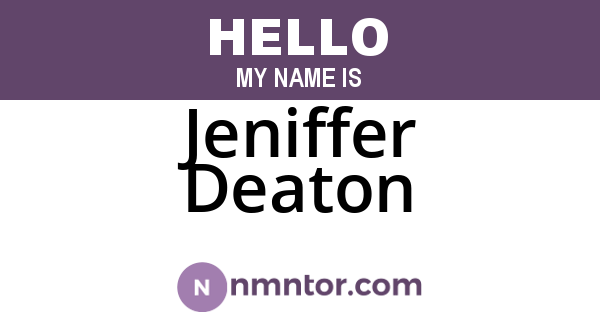 Jeniffer Deaton