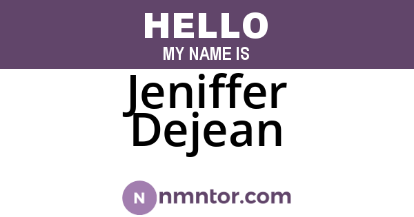 Jeniffer Dejean