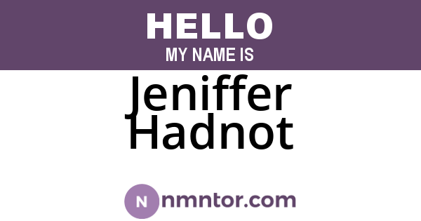 Jeniffer Hadnot