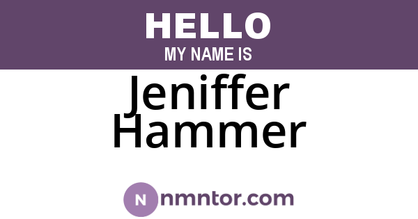 Jeniffer Hammer