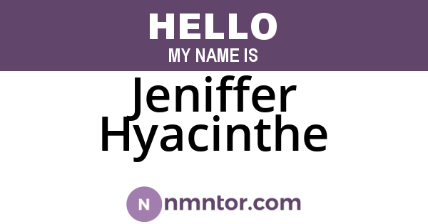 Jeniffer Hyacinthe