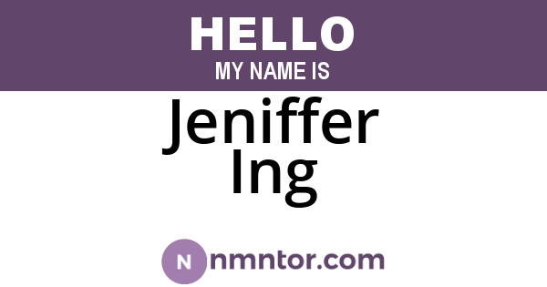Jeniffer Ing