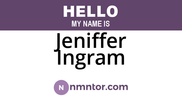 Jeniffer Ingram