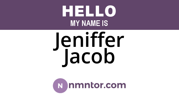 Jeniffer Jacob